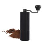 Devanti Manual Coffee Grinder with 24 Adjustable Settings | Hand Coffee Bean Burr Mill for Espresso French Press | Portable Stainless Steel Quiet Grinder with Storage Bag for Travel Camping Black