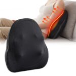 Livemor Back Massager with Heat Cordless Electric Neck & Shoulder Massager Pillow 3-Speed Deep Tissue Kneading for Lumbar Thigh & Calf Portable Muscle Relief for Home & Office Use