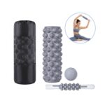 Everfit Foam Roller Set 3-in-1 with Targeted Recovery Muscle Roller Stick & Deep Tissue Massage Ball Heavy Duty 150KG Support Gym Roller for Back Pain Relief Myofascial Release Home Gym Exercise