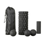 Everfit Foam Roller Set 4 in 1 Grid High Density Massager for Deep Tissue Trigger Point Myofascial Release Back Pain Muscle Recovery Gym Home Fitness Equipment with Storage Bag Supports 150kg