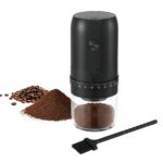 Devanti Electric Coffee Grinder USB-C Rechargeable Portable Coffee Bean Grinder with 40 Precise Grind Settings | Automatic Spice Nut Pepper Grinder Mill with Cleaning Brush & Ground Coffee Container for Home Office Camping Travel Black