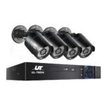UL-TECH 1080P Security Camera System 4CH DVR with 4 CCTV Bullet Cameras