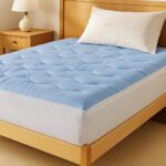 Giselle Bedding Pillowtop Mattress Topper 5cm Reversible Cooling & Soft Coral Fleece Pad for Back Pain Relief Washable Skin-friendly Bed Protector with 45cm Deep Pocket King Single