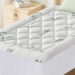 Giselle Bedding 5cm Pillowtop Mattress Topper 1000GSM Thick Soft Bamboo Cooling Pad for Back Pain Relief & Guest Bed Washable Overfilled Cover with 45cm Deep Pocket King Single