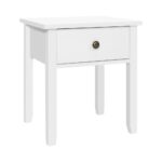 Artiss Bedside Table 1 Drawer BOW White