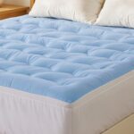 Giselle Bedding Pillowtop Mattress Topper 5cm Reversible Cooling & Soft Coral Fleece Pad for Back Pain Relief Washable Skin-friendly Bed Protector with 45cm Deep Pocket Queen