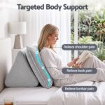 Giselle Bedding Back Pillow for Sitting in Bed No-Collapse 25D High-Density Base Ergonomic Lumbar Support Pillow for Gaming Nursing & Floor Tatami 90% Shredded Sponge Cushion with Washable Velvet Cover