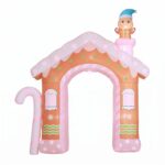 Jingle Jollys Christmas Inflatable Gingerbread Man Candy 3.2M Illuminated Decorations