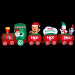 Jingle Jollys Christmas Inflatable Santa Train 3.6M Length LED Decorations Illuminated