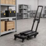 Giantz Folding Hand Truck Platform Trolley Foldable Dolly Cart 200kg Load Black