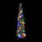 Jingle Jollys Pop Up Christmas Tree Pre Decorated Multicolour LED 155cm