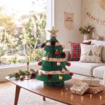 Jingle Jollys Paper Christmas Tree 47CM w/ Star Topper Xmas Decor Tabletop Green DIY Ornament Set