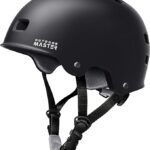 OutdoorMaster Skateboard Cycling Helmet - Two Removable Liners Ventilation Multi-Sport Scooter Roller Skate Inline Skating Rollerblading for  Adults-Black-Medium