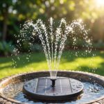 Gardeon Solar Fountain Pumps Bird Bath Battery Backup LED Remote Black 27cm