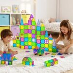 Keezi 100pcs Kids Magnetic Tiles Blocks Building Educational Toys Children Gift