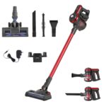 Devanti Stick Vacuum Cleaner Brushless Cordless 250W Red