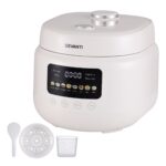 Devanti 3L Rice Cooker Small 6 Cup 8-in-1 Multi Cooker with 24H Preset Off-White